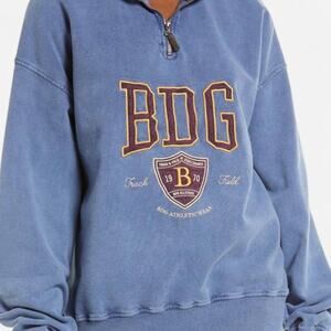 Blue bdg quarter zip sweatshirt